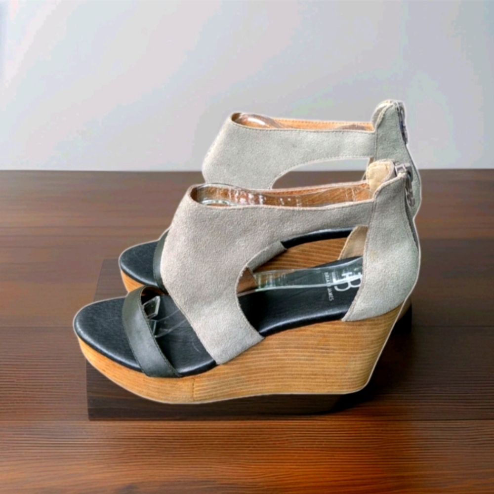 Brian James Wooden Heel Wedge